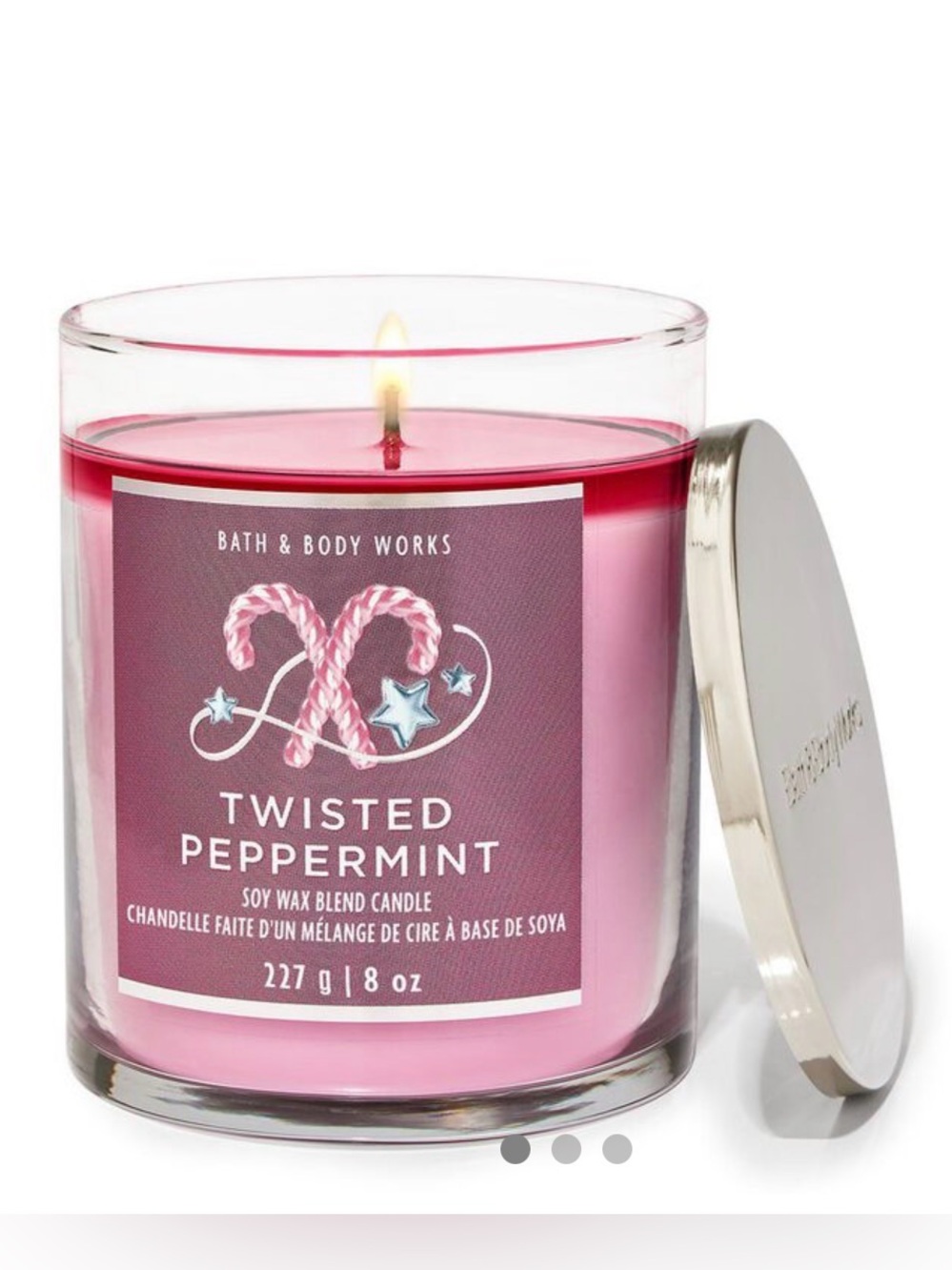Bath & BodyWorks Twisted Peppermint Single Wick Candle - Limited Edition